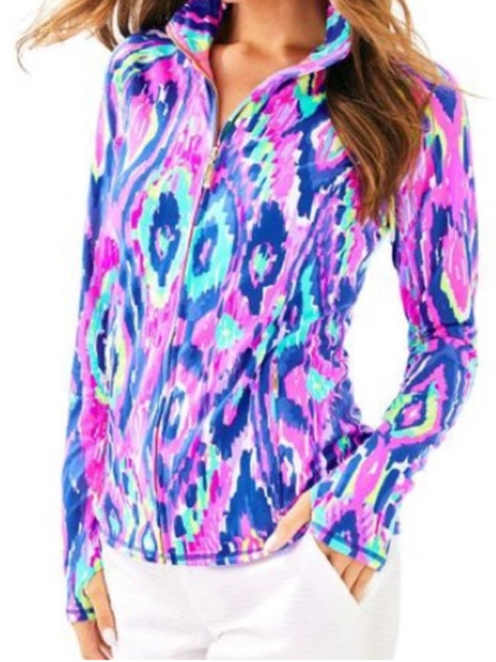 Lilly Pulitzer Luxletic Luminescent Serena Full Zip Small Jacket NWOT